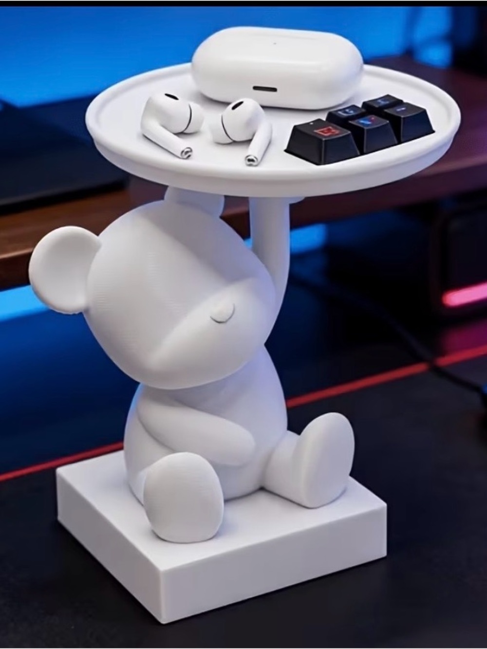 White Bear Accessory Stand - Versatile Desk Organizer